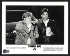 CHRIS FARLEY in TOMMY BOY Signed Autographed 8 x 10 Photo - BAS not PSA   Nice!