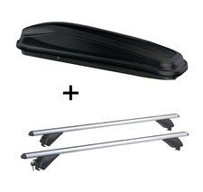 Dachbox JUEASY300L+Alu Dachträger RB003 für für Volvo XC60 5Türer ab 17
