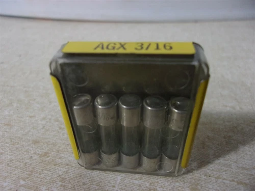 NEW  Buss AGX 3/16 Small Dimension Fuses, Box of 5 *FREE SHIPPING*