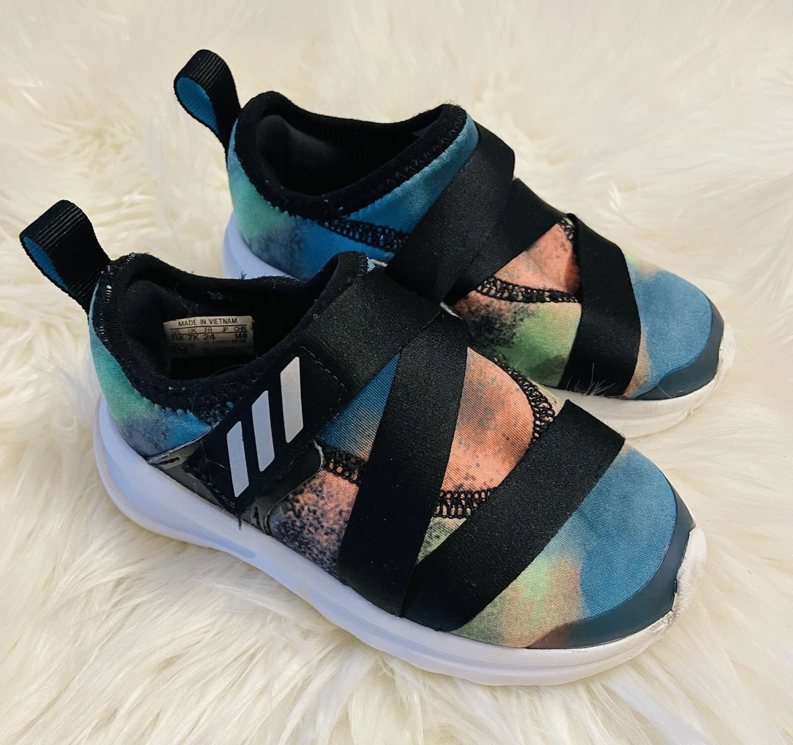 Scarpe da ginnastica Adidas bambino Z cinturino slip on sneakers colorate taglia 7 5 K