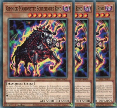 yugioh 3x Gimmick Puppet Screaming Cow INFO-EN009 COMMON 1ST EDITION GERMAN