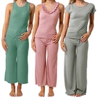 Ladies Pyjamas Nightwear Short Sleeveless Set Soft Pjs Loungewear Stretch 8-26