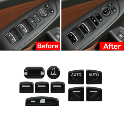 Glossy Black For  Acord 2018-20 Window Lift Switch Button Frame Trim Cover