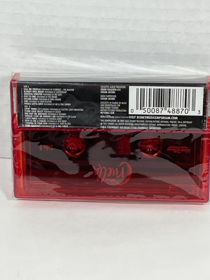 Cruella Motion Picture Soundtrack (Cassette Tape, Walt Disney Records) Red Case - Image 3 of 4