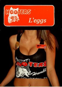 Hooters Uniform  L'eggs Name Tag Pin Sexy Hot Badge Costume lingerie Extra