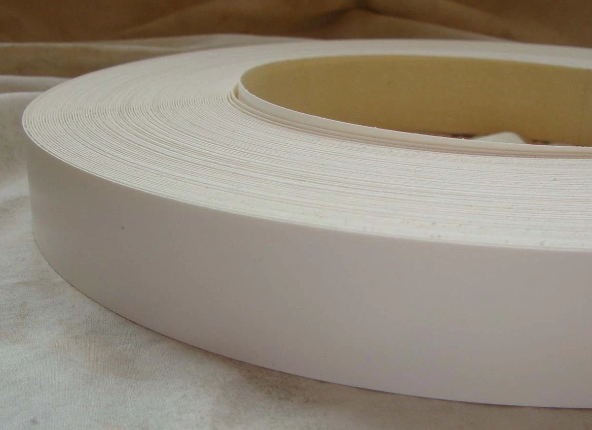 PreGlued White Melamine Edge Banding, 13/16'' X 50', 60 OFF
