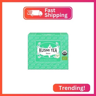 Kusmi Tea - Detox - Organic Blend of Green Tea, Mate & Lemon - Lemongrass, Rose