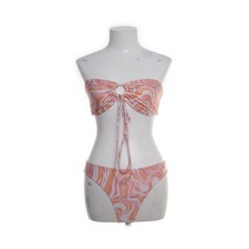 H&M, Bikini, Größe: 40, Elasthan/Polyester, Pink/Weiß/Orange/Mehrfarbig #Xw0