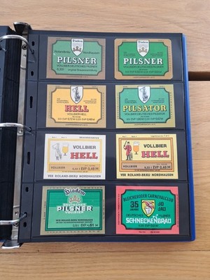   Beer labels VEB Rolandbräu Nordhausen, drinks combination Erfurt    P