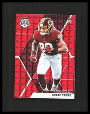 2020 Chase Young Rookie Card - Panini Red Mosaic #202 Commanders . rookie card picture