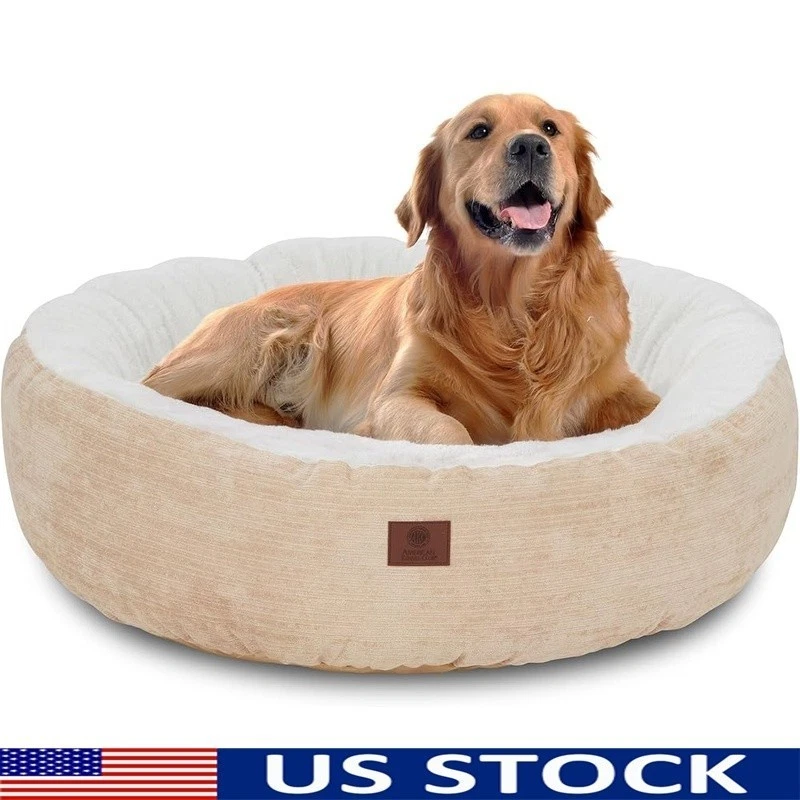 Luxury Pet Bed Cozy Plush Non Skid Dog Cat Sleeping Surface Easy Clean 25 Inch