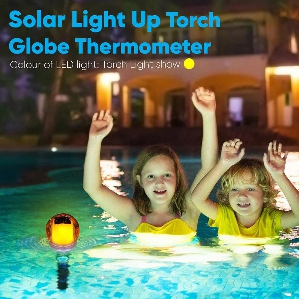 Pyle Solar Light Up Torch Globe Thermometer Auto Charges Sunlight Auto Light - Image 4 of 4