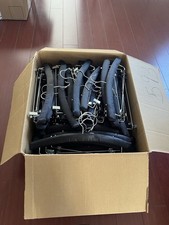 Lot 100 Padded Black Satin Lingerie Boudoir Clothes Hangers.