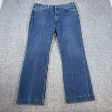 Vintage Levi's Jeans Mens 38x31 Fits 34x28 Blue 517 80s Bootcut USA Made Denim