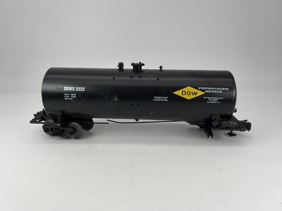 Weaver #3322 O Gauge Dow Hydrogen Chloride Tank Car Black Good