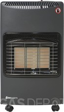 WARMGLOW Portable Gas Heater in Grey - 4.1KW Indoor with Oxygen Depletion Sensor