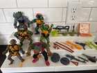 TMNT Teenage Mutant Ninja Turtles Vintage Lot Of 6 Figures w/accessories EUC