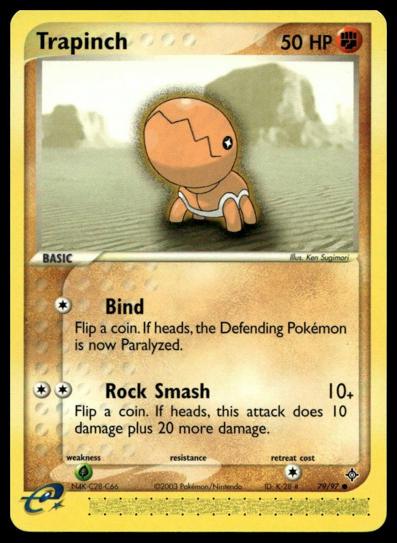 Trapinch #79/97 Dragon Lightly played - Pokemon Card