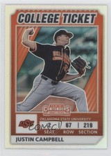 2022 Elite Extra Edition College Tickets Optic Holo Prizm Justin Campbell 2a9