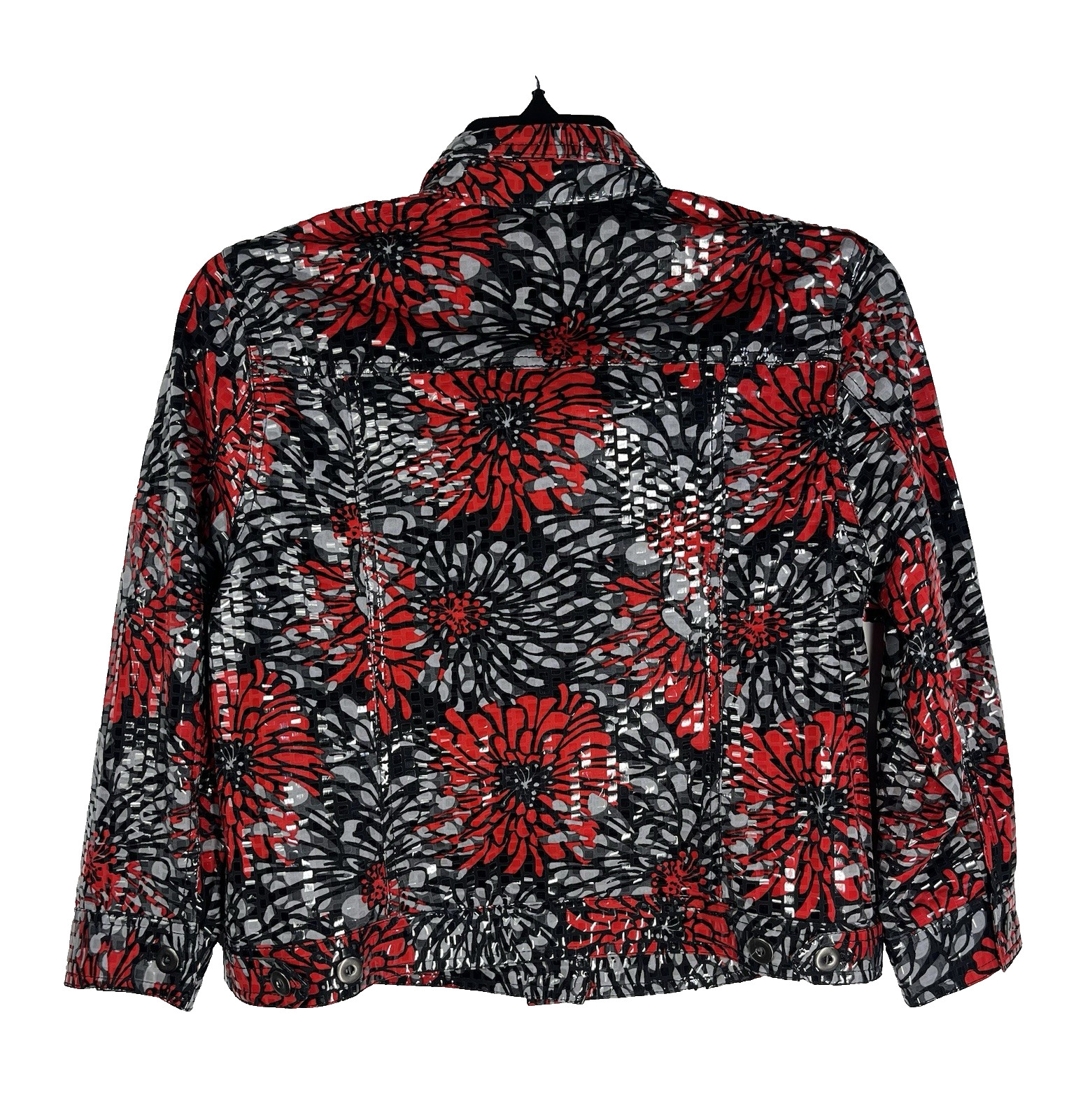 Ruby Rd. Women's Button Front Jacket 14P Black Re… - image 2