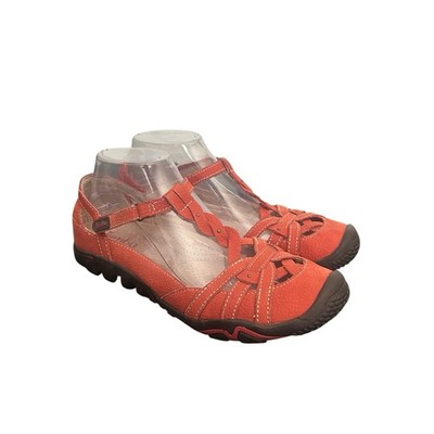 Jambu Women s Terra Kristen 360° 11747103 Red Leather Closed Toe Sandals Size 8