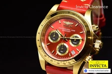 Invicta Mens Speedway FORCES OF NATURE 'FIRE' 40mm Chronograph Red Tone SS Watch