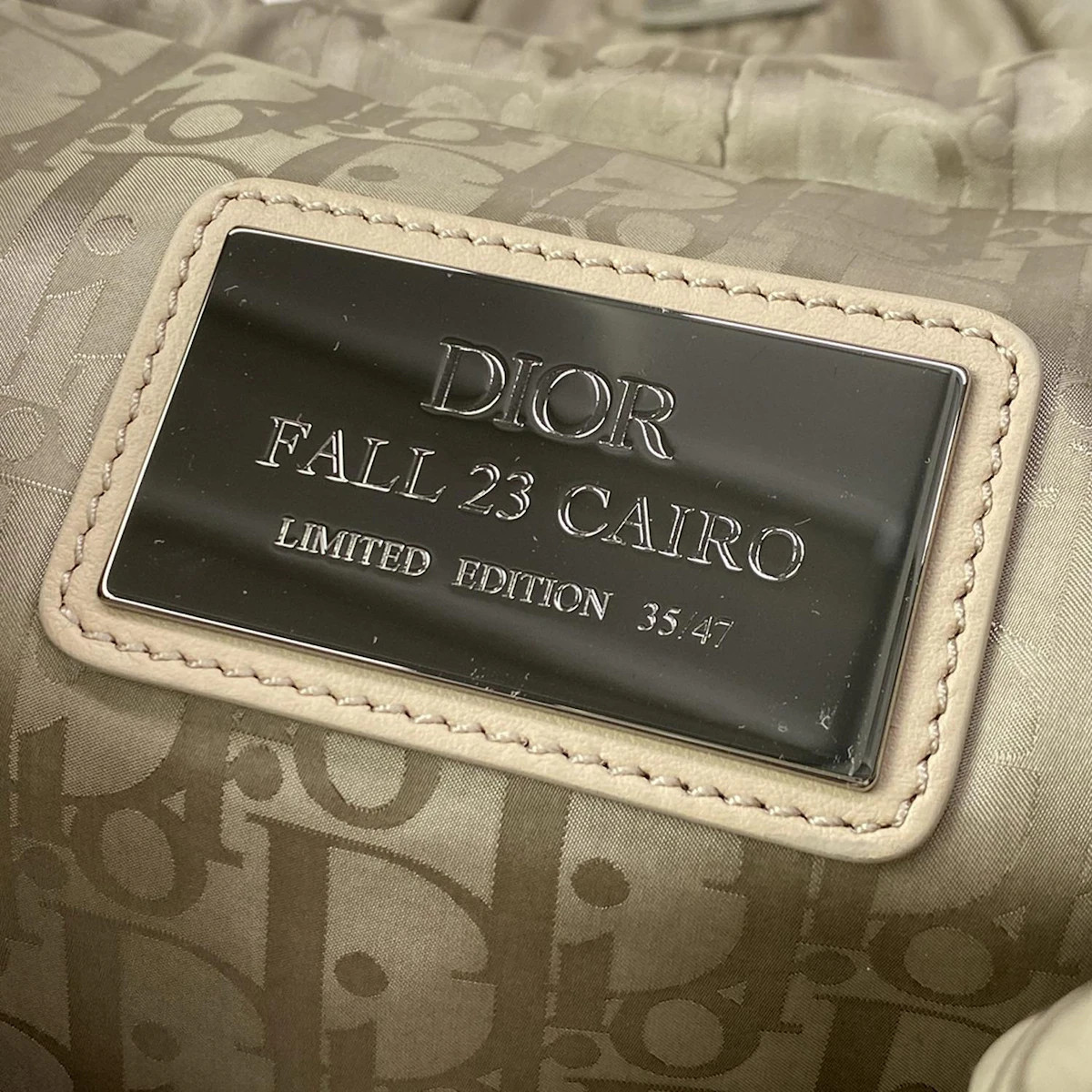 Dior Backpack Cobra Khaki Beige Fall 23 Cairo Limited Edition 35 47 Leather Christian Dior DIOR/ChristianDior Cobra Backpack Khaki Beige  main image 2