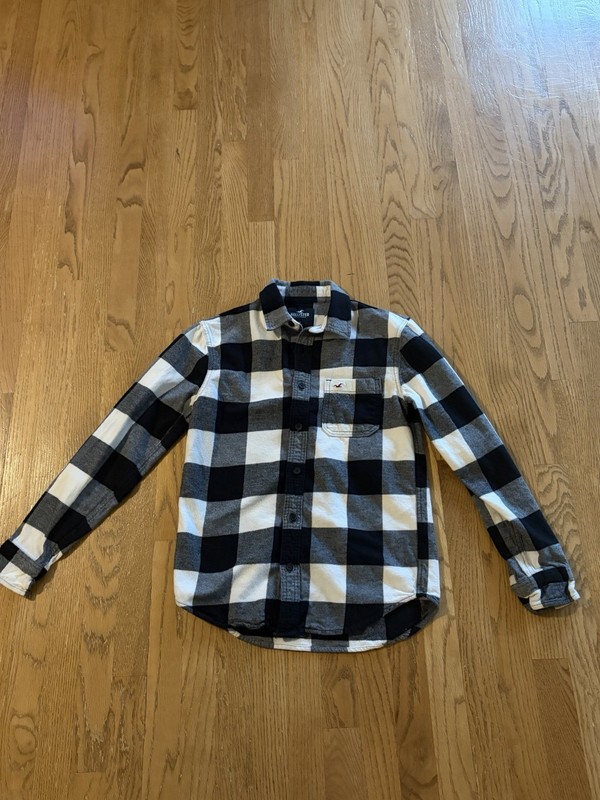 Hollister Long Sleeve Plaid Button Down Shirt Size XS