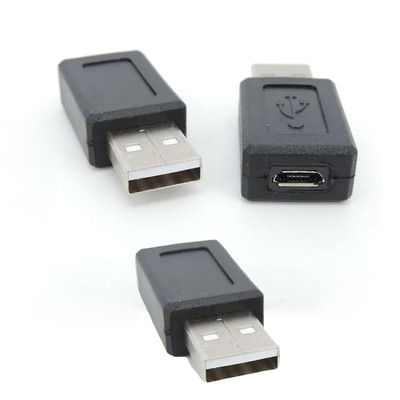 3 Pack USB 2.0 Male to Micro Female Adapter 5 Pin Type A B Plug... 