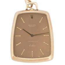 Rolex Cellini Pocket Watch Champagne Dial TIFFANY & CO 31mm x 38mm 14K Gold 3727