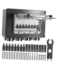 32A Solar DC Circuit Breaker Box 4 Strings, 12&ndash;1000V Solar Panel Disconnect