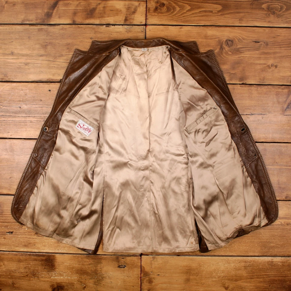 Vintage Scully Leather Jacket L 70s Blazer Brown - Image 4 of 4
