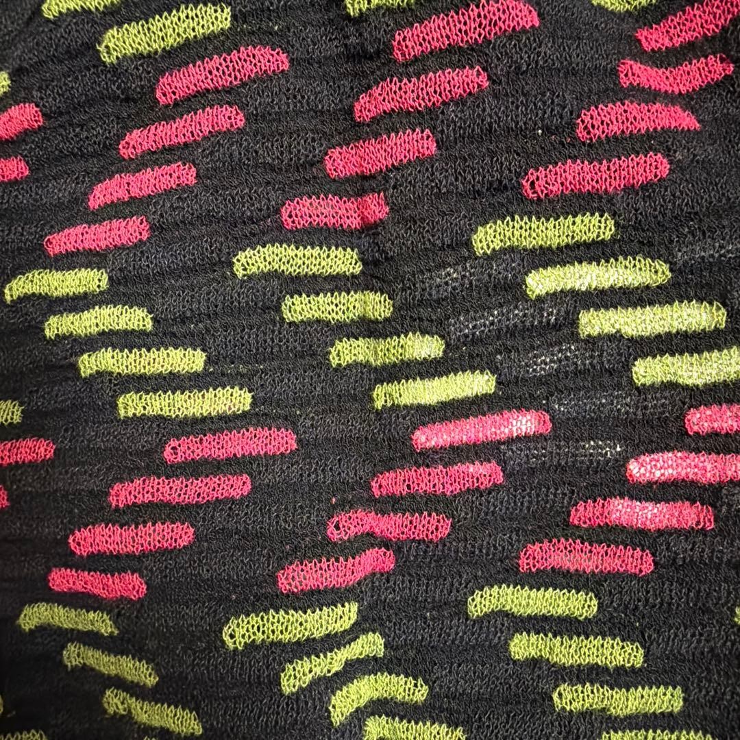 MISSONI Zigzag Pattern Short Cotton Cardigan M 40… - image 8