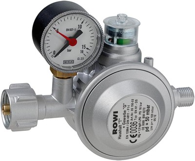 Rowi Gas Druckregler mit doppelter Überdrucksicherung; HGD 1/2 D 3 03 02 0002