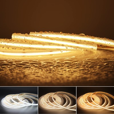 IP68 Waterproof Cob LED Strip 16 4 Ft 12V 6000K LED Tape Light Cri 90 480LEDs...