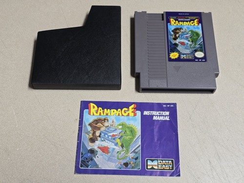 Rampage for Nintendo NES with Instruction Manual - Tested Working Vintage