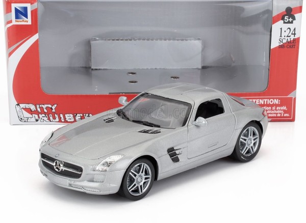 Newray 1/24 Mercedes Benz Sls Coupe Amg C197 2010 Statisches Modell Diecast-image
