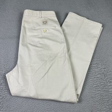 Vintage Polo Ralph Lauren Pants Mens 36x30 Beige Pleated Cotton Canvas Twill