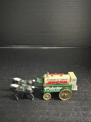 Lesney Chevron Horse drawn wagon tanker Polarine - Image 1 of 4