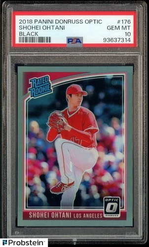 2018 Donruss Optic Black #176 Shohei Ontahi Pitching RC Rated Rookie /25 PSA 10