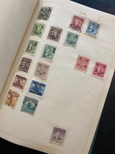 Worldwide Stamps in a notebook M&U Hundreds Most not shown L-1621