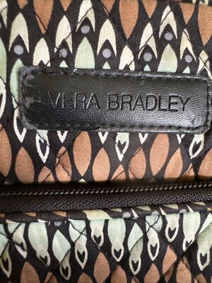 Vera Bradley Sierra Stream Brown Green Geo Print Cotton Blend Medium Backpack Vera Bradley | Bags | Vera Bradley Sierra Stream Brown Green  main image 3