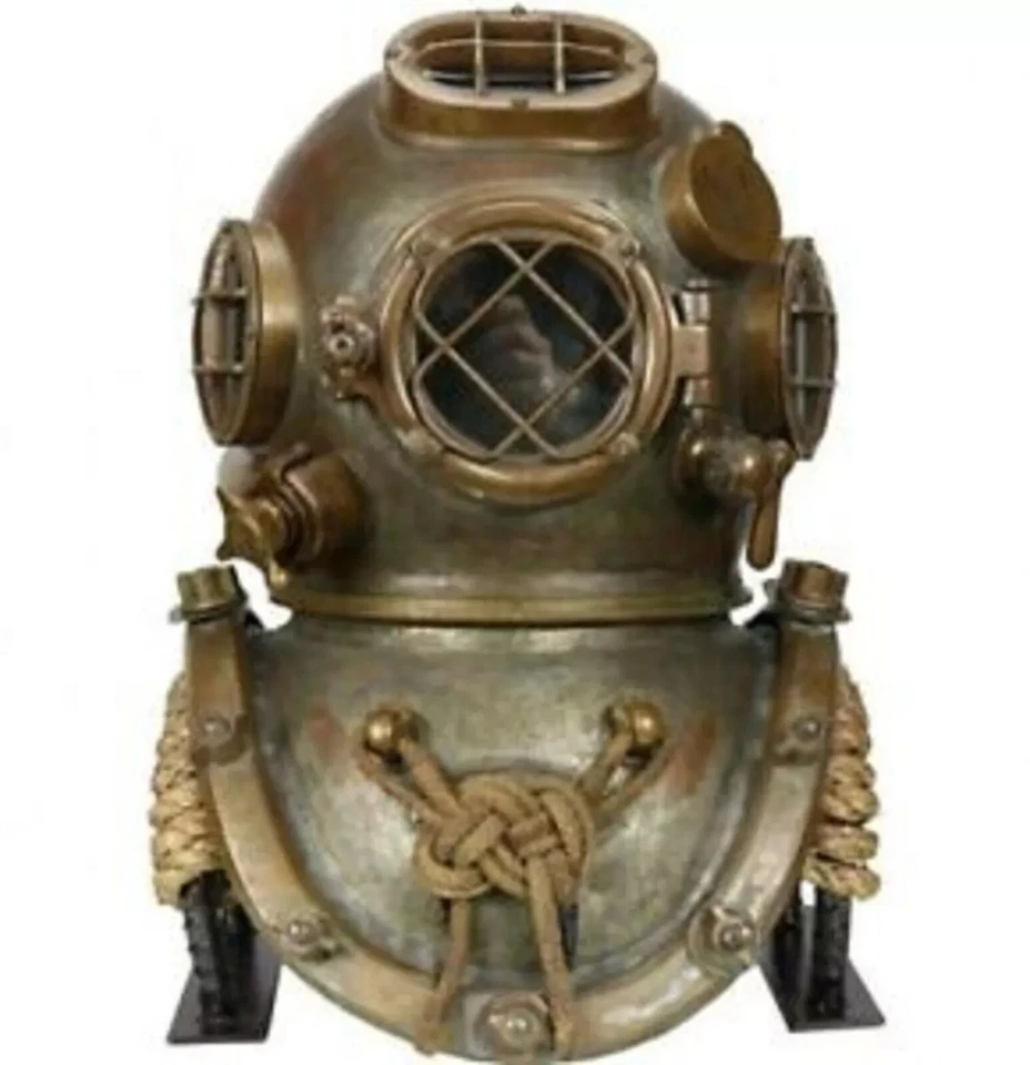 Vintage 18" Divers Helmet – Mark V US Navy Deep Sea Scuba Collectible - Image 2 of 3