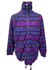 Vintage Head Skiwear Purple Aztec Fleece Womens Size Large