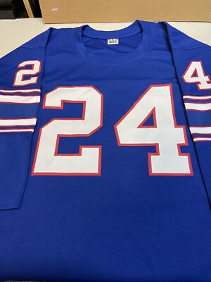 BUFFALO BILLS Booker Edgerson #24 SIGNED CUSTOM 3/4 Sleeve