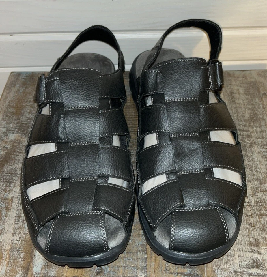 Sandalias DEXTER Talla 14 Negras TUCSON Confort Pescador Espuma con Memoria Ajustables Usadas en Excelente Condición Foto 2 de 4