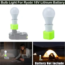 LED Work light For Ryobi 18V Li-Ion Battery E27 Bulb Portable Indoor Lamp US