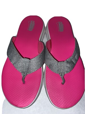Women's Skechers Gogo Mat Move Solstice Flip Flop Pink/Grey Size 10 Medium | eBay