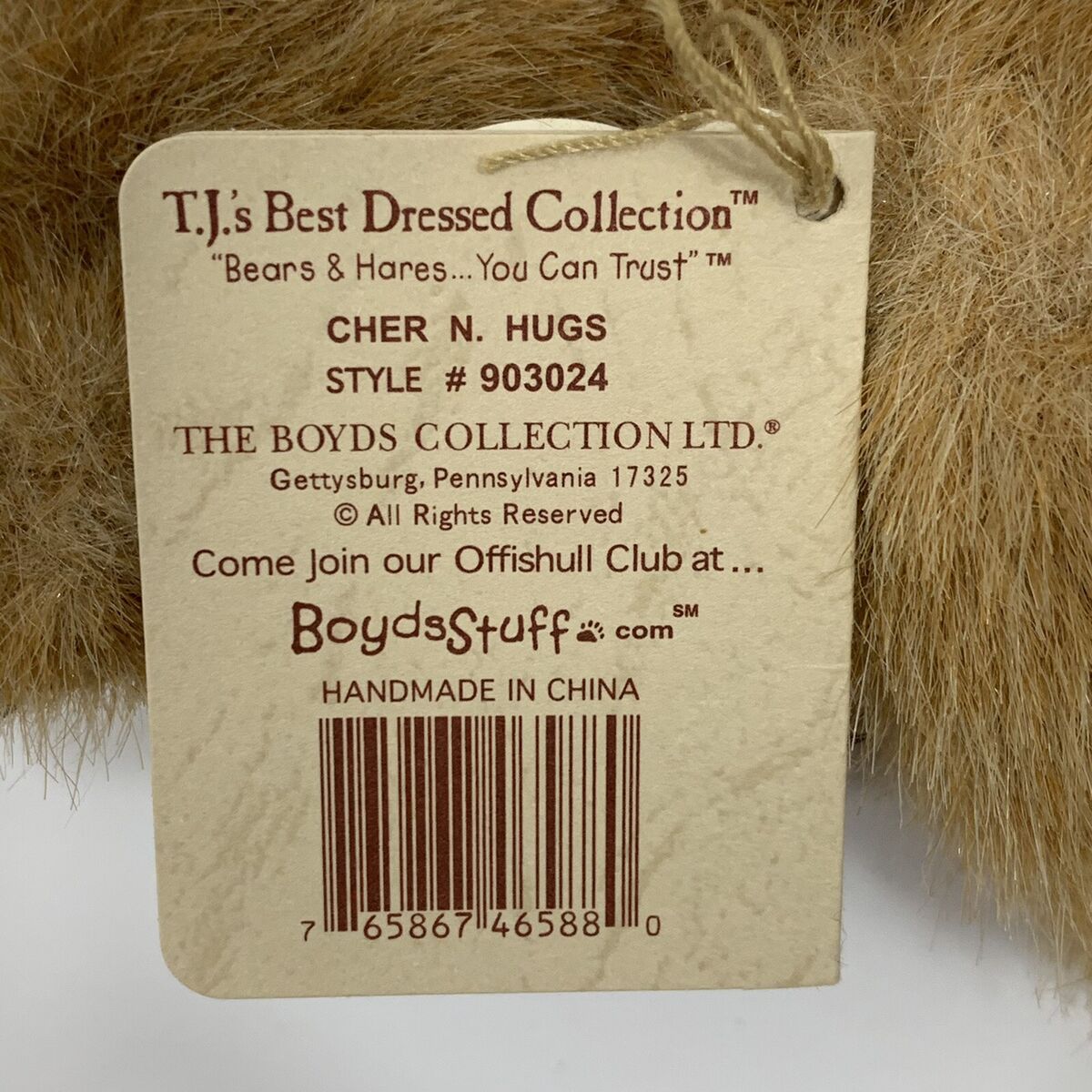 Boyds Bears CHER N. HUGS Thinking of You 8