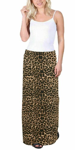 Damen Blumenmuster Maxirock Damen Blumenmuster volle Länge elastische Taille 12-30 - Bild 7 von 12